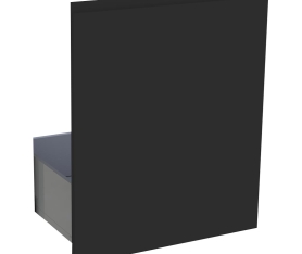 Kit façade meuble cuisine Noir Mat Sans Poignée 1 coulissant H. 71,7 cm x L. 59,7 cm