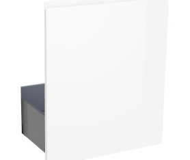 Kit façade meuble cuisine Blanc Brillant Sans Poignée 1 coulissant H. 71,7 cm x L. 59,7 cm