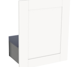 Kit façade meuble cuisine Blanc Cadre 1 coulissant H. 71,7 cm x L. 59,7 cm