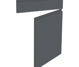 Kit façade meuble cuisine Gris Ardoise Mat Sans Poignée 1 porte, 1 faux tiroir H. 71,7 cm x L. 59,7 cm