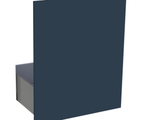 Kit façade meuble cuisine Bleu Nuit Mat 1 coulissant H. 71,7 cm x L. 59,7 cm