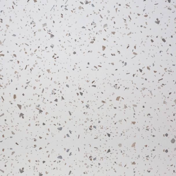 Crédence cuisine stratifiée Terrazzo Blanc -  L. 240 cm