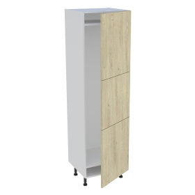 Colonne cuisine pour réfrigérateur avec 3 portes H.201,6 cm x L. 60 cm - Chêne naturel