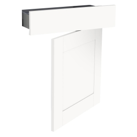 Kit façade meuble cuisine Blanc Cadre 1 porte, 1 tiroir H. 71,7 cm x L. 59,7 cm