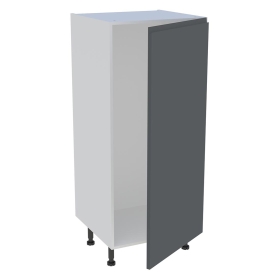 Demi-colonne cuisine pour réfrigérateur avec 1 porte H.129,6 cm x L. 60 cm - Gris Ardoise Mat Sans Poignée
