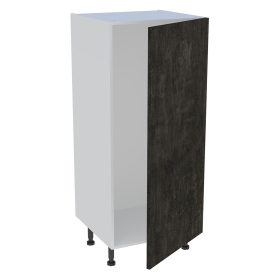 Demi-colonne cuisine pour réfrigérateur avec 1 porte H.129,6 cm x L. 60 cm - Bois Brûlé