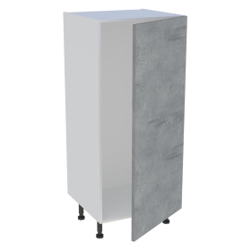 Demi-colonne cuisine pour réfrigérateur avec 1 porte H.129,6 cm x L. 60 cm - Béton Brut