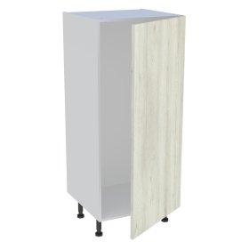 Demi-colonne cuisine pour réfrigérateur avec 1 porte H.129,6 cm x L. 60 cm - Chêne Blanchi