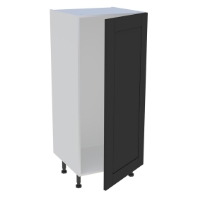Demi-colonne cuisine pour réfrigérateur avec 1 porte H.129,6 cm x L. 60 cm - Noir Cadre