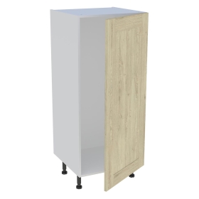 Demi-colonne cuisine pour réfrigérateur avec 1 porte H.129,6 cm x L. 60 cm - Chêne Naturel Cadre