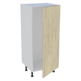 Demi-colonne cuisine pour réfrigérateur avec 1 porte H.129,6 cm x L. 60 cm - Chêne naturel