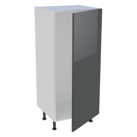 Demi-colonne cuisine pour réfrigérateur avec 1 porte H.129,6 cm x L. 60 cm - Gris Ardoise Brillant