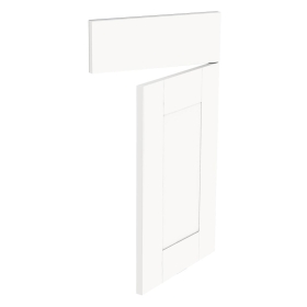 Kit façade meuble cuisine Blanc Cadre 1 porte, 1 faux tiroir H. 71,7 cm x L. 39,7 cm